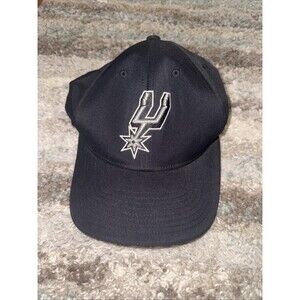 Adidas San Antonio Spurs NBA Hat Cap Black FlexFit Fitted One Size Fits All